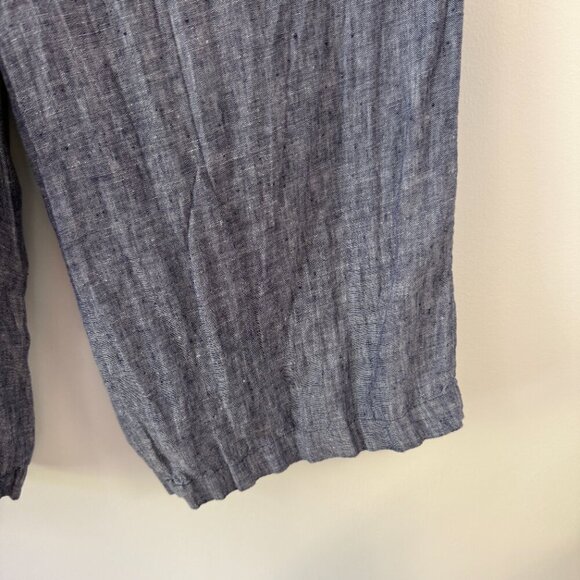 Rachel Zoe Blue Linen Wide Leg Jumpsuit - Picture 4 of 11